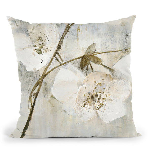 Elegance Ii Greige Throw Pillow By Albena Hristova