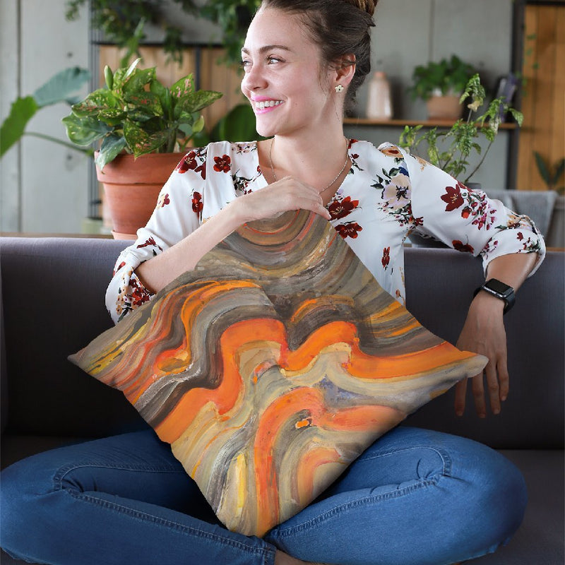 Floating Lava Throw Pillow By Albena Hristova