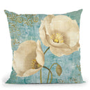 Rich Poppies On Paisley Throw Pillow By Albena Hristova