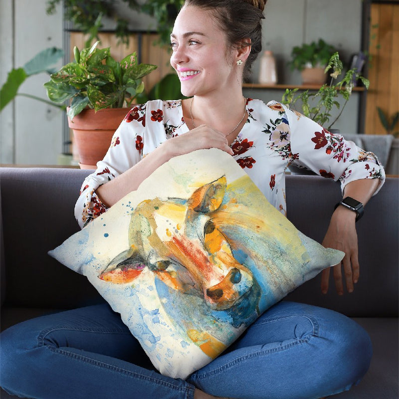 Happy Cows Ii Throw Pillow By Albena Hristova