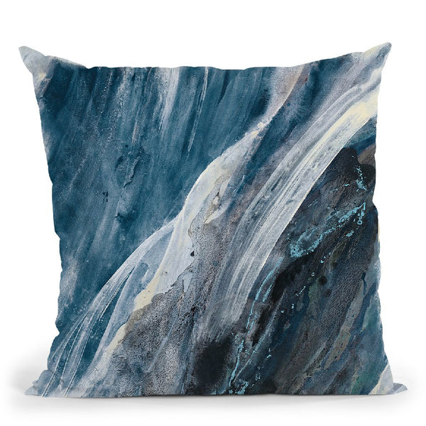 Splash Indigo Throw Pillow By Albena Hristova