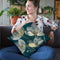 Translucent Garden Teal Crop Throw Pillow By Albena Hristova