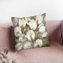 Tulip Delight Pattern Blue Throw Pillow By Albena Hristova