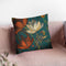 Moonlight Garden I Spice On Teal Throw Pillow By Albena Hristova
