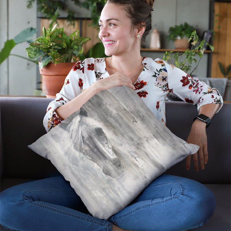 Shadow Gray Throw Pillow By Albena Hristova