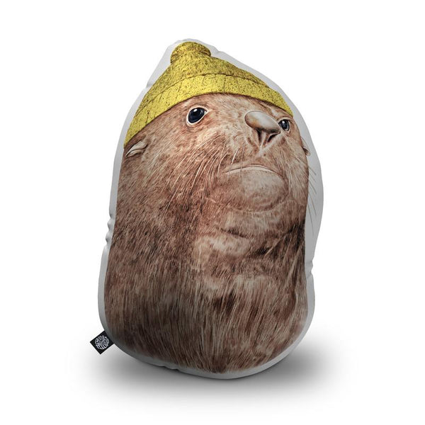 Fur Seal Shaped Throw Pillow by Animal Crew - by all about vibe