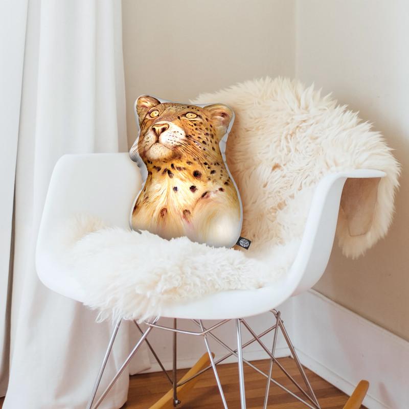 Leopard Shaped Throw Pillow by Animal Crew - by all about vibe