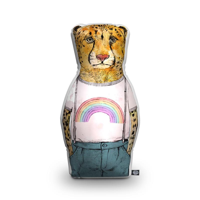 Little Cheetah Shaped Throw Pillow by Animal Crew - by all about vibe