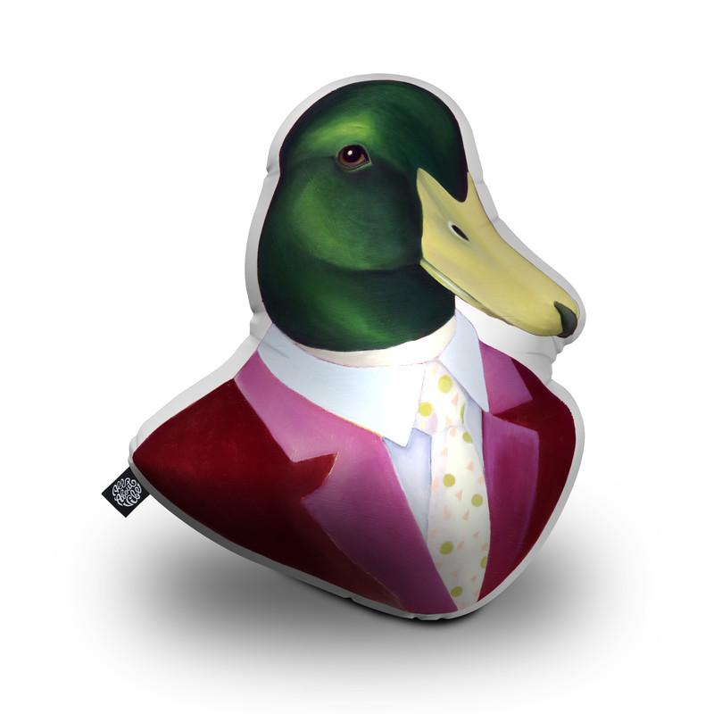Mallard Duck Shaped Throw Pillow by Animal Crew - by all about vibe