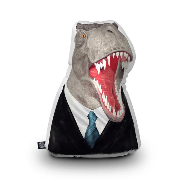 T-Rex Shaped Throw Pillow by Animal Crew - by all about vibe