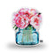 Mason Jar Peonies Shaped Throw Pillow by Amanda Greenwood - by all about vibe