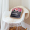 Shopping Bag Black With Pink Peonies Shaped Throw Pillow by Amanda Greenwood - by all about vibe
