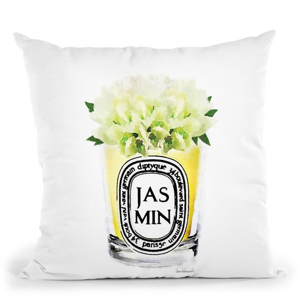 Candle Jasmin Throw Pillow By Amanda Greenwood