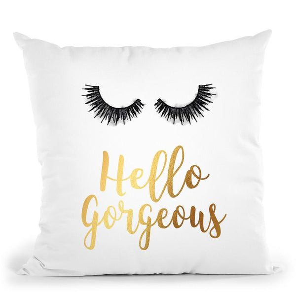 Hello Gorgeous In Gold Throw Pillow By Amanda Greenwood