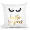 Hello Gorgeous In Gold Throw Pillow By Amanda Greenwood