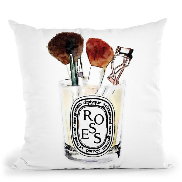 My Favorite Makeup Tools Throw Pillow By Amanda Greenwood
