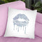 Silver Lips Drip Throw Pillow By Amanda Greenwood