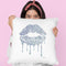 Silver Lips Drip Throw Pillow By Amanda Greenwood