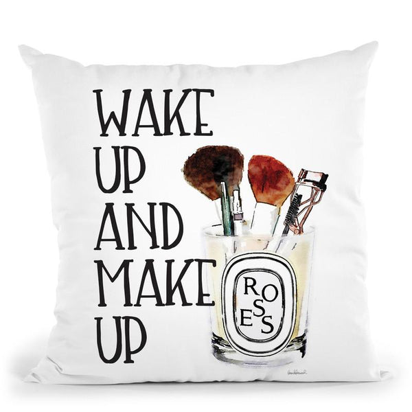Wake Up And Make Up Iii Throw Pillow By Amanda Greenwood