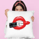 Wear Lipstick Iii Throw Pillow By Amanda Greenwood