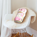 Perfume Bottle Pink Cherry Shaped Throw Pillow by Amanda Greenwood - by all about vibe