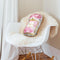 Perfume Bottle Pink Peony Shaped Throw Pillow by Amanda Greenwood - by all about vibe