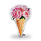 Ice Cream Pink Peony Shaped Throw Pillow by Amanda Greenwood - by all about vibe