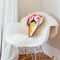 Ice Cream Pink Peony Shaped Throw Pillow by Amanda Greenwood - by all about vibe