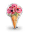 Ice Cream Red Poppy Shaped Throw Pillow by Amanda Greenwood - by all about vibe