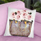 Brown Bag Filled With Blush Roses Throw Pillow By Amanda Greenwood