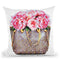 Brown Bag Filled With Pink Peonies Throw Pillow By Amanda Greenwood