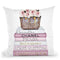 Pink Tone Books, Bag With Roses Throw Pillow By Amanda Greenwood