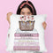 Pink Tone Books, Bag With Roses Throw Pillow By Amanda Greenwood