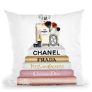 Blush, Rose & Gold Books, Make Up Set Throw Pillow By Amanda Greenwood