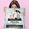 Books Of Fashion, Blue, Makeup Set, Blue Grunge Throw Pillow By Amanda Greenwood