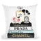 Books Of Fashion, Blue, Makeup Set Throw Pillow By Amanda Greenwood