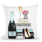 New Blue Books With Blue Champagne,Oes, Rose Throw Pillow By Amanda Greenwood