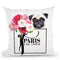 Shopping Bag Pug Throw Pillow By Amanda Greenwood