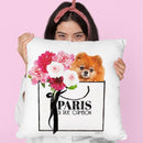 Shopping Bag Pomeranian Throw Pillow By Amanda Greenwood