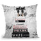 Tall Book Stack Black & Pink Black Bowoes With Background Throw Pillow By Amanda Greenwood