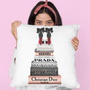 Tall Book Stack Rose Gold With Black Bowoes Red Soles Throw Pillow By Amanda Greenwood