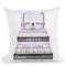 Medium Book Stack Grey Lilac , Quilted Bag Throw Pillow By Amanda Greenwood