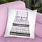 Medium Book Stack Grey Lilac , Quilted Bag Throw Pillow By Amanda Greenwood
