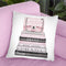Medium Book Stack Grey Soft Pink, Quilted Bag Throw Pillow By Amanda Greenwood