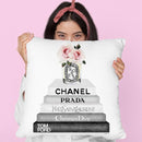Grey Books With Candle Roses Throw Pillow By Amanda Greenwood