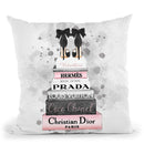 Tall Watercolor Books, Grey & Pink With Splashes Throw Pillow By Amanda Greenwood