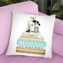 Gold Teal Book Stack With Pearls & PerfumeÊ Throw Pillow By Amanda Greenwood