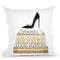 Gold Bookstack With Black Heel Throw Pillow By Amanda Greenwood