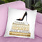 Gold Bookstack With Black Heel Throw Pillow By Amanda Greenwood