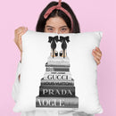 Tall Grey Books, With BowoesÊ Throw Pillow By Amanda Greenwood